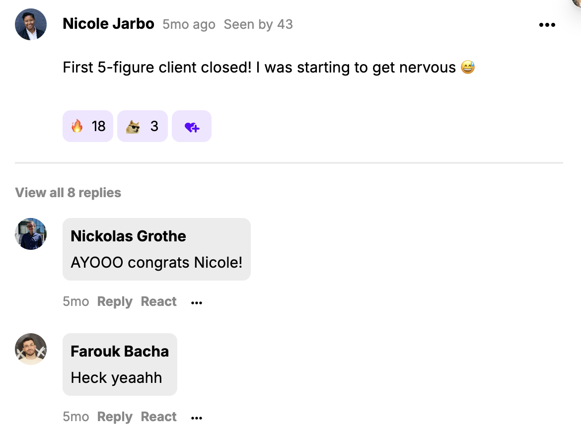 Nicole Jarbo — 5-figure client